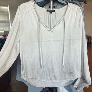Banana Republic Women's Light Gray/Silver Blouse Size Small